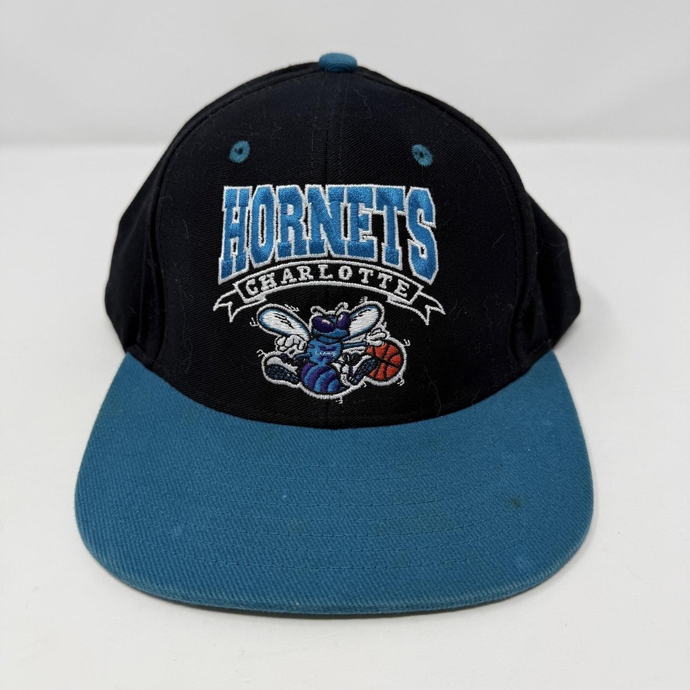 Charlotte Hornets Hat Cap Snap Back One Size Black Teal NBA Basketball Adidas